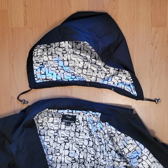 Dennis by Dennis Basso Black Hooded Trench Coat - L - Picture 10 of 13